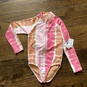 J crew / crew cuts long sleeve bathing suit, tie dye, tags on!